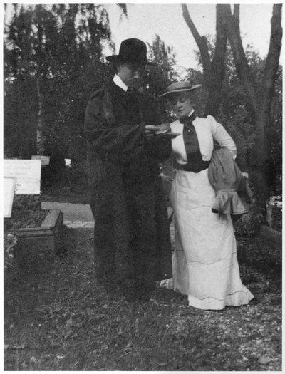 Andre Gide and Maria van Rysselberghe, Weimar, Germany by French Photographer